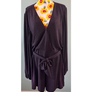 ChicSoul Women's Jumpsuit 3X Metallic Dark Purple